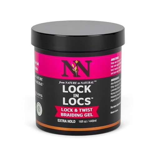 from NATURE to NATURAL Lock in Locs Lock & Twist Braiding Gel, Extra Hold Loc, Braid & Twist Gel for...