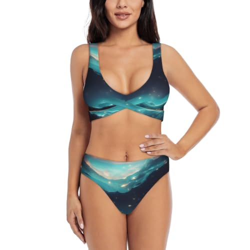 Maillot de bain deux pièces push-up à coussinets amovibles