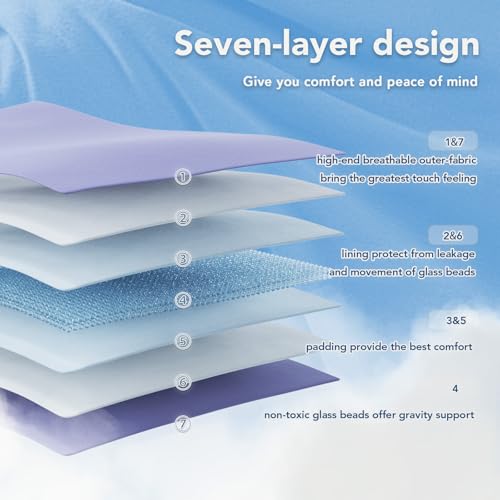 Topcee Weighted Blanket for Adults (15 lbs, 48" x 72") Twin Size Soft Cooling Heavy Blanket Sleeping, Apply to 130-160 lbs Body, Thick Breathable Blanket with Glass Bead, Easy Care