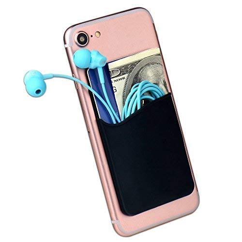 Phonevillageusa Cell Phone Card Wallet. Silicone Card Wallet With 3M Adhesive. Universal Compatible, Iphone, Ipad, Android Etc. (Purple) #TOP6