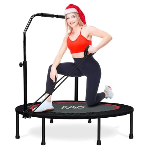 Mini Trampoline for Adults Fitness, Rebounder Trampoline for Adults with Bar, Rebounder Trampoline for Adults Fitness, Indoor Trampoline for Bounce Workout Max Load 330-450lbs Cover