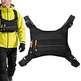 Teksome Brusttasche, verstellbare, leichte Laufweste, Outdoor-Brusttasche, für Fitnessstudio,...