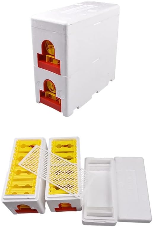 Bee Hive Beekeeping King Box Multi-Functional Queen Bee Hive Plastic Foam Material Double Box Queen Rearing Beehive Beekeeping T - (Color: White)