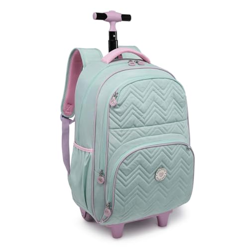 Mochila Infantil Menina Kika Escolar Grande Rodinha Carrinho (Verde)