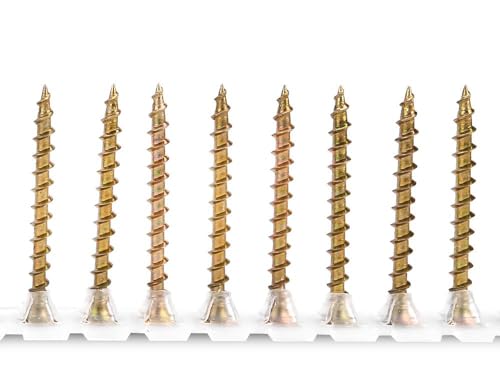 Suneke 1000 Stück M3.5mm X 32mm Hochharte Schnellbauschrauben, Zink, Grobgewinde, Kreuzschlitzantrieb, Bügelkopf, Holzschrauben mit Organizerbox