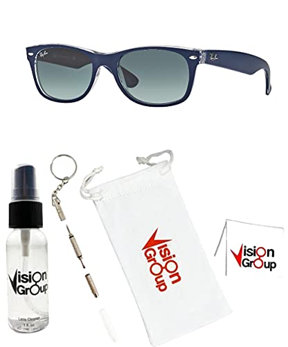 Image of Ray-Ban RB2132 New Wayfarer Sunglasses + Vision Group Accessories Bundle