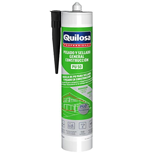 QUILOSA Masilla Poliuretano Negra Cartucho 300 ml.