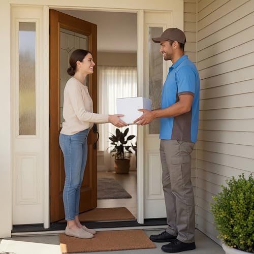 Image of RLAVBL 6x6x6 Shipping Boxes Set of 40, White Corrugated Cardboard Box for Packing, Mailing, Business