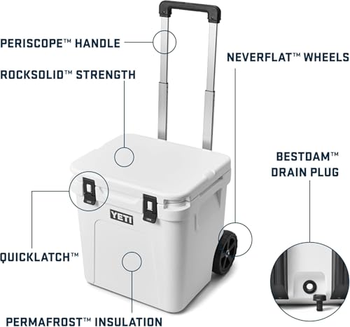 Image of YETI Roadie 48 Wheeled Cooler with Retractable Periscope Handle