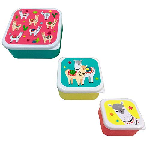 DISOK - Set 3 Tapers Lunch Llama. Tapers Originales de Llamas como Recuerdo para Boda, Bautizo, comunion, Fiestas, colegios. Fiambreras Colegio Cover