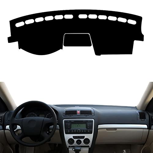 Funda de salpicadero premium para Skoda Octavia 2 A5 acabado negro elegante protector de habitáculo