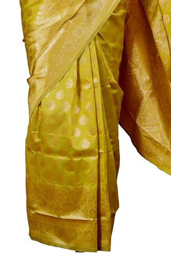 Image of Subham Women Sari Silk Cotton Kanjivaram | Soft Daily Wear Jacquard Design Saree with Blouse Piece