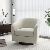 DREAMSIDEA Linen Swivel Barrel Chair