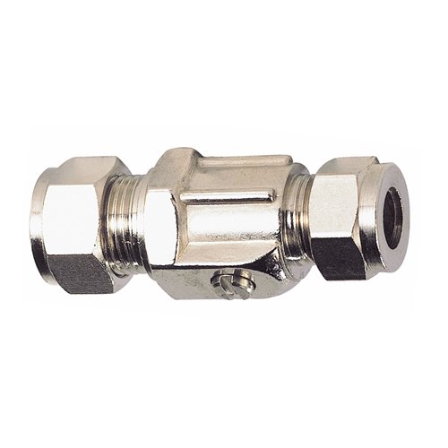 Válvula reductora cromada 14 - 10 accesorio conexión bicones PTFE