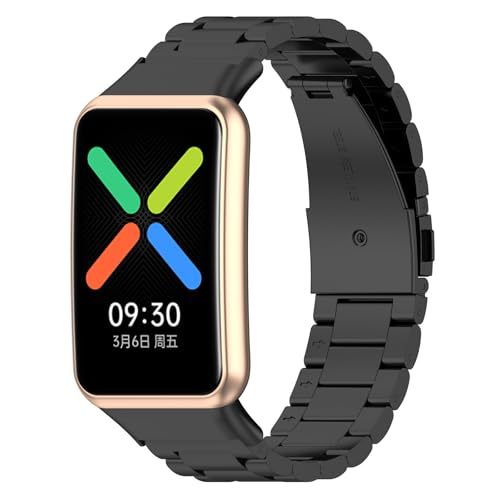 [RuenTech] ?��OPPO WATCH FREE �o���h,OPPO Watch Free�p�N�C�b�N�t�B�b�g�x���g ?�r�W�l�X���o���h �����x���g �X�e�����X�� ���ϋv�� �ʋC �h�� ���F�I�� (�u���b�N)