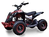 SYX MOTO Bruiser Kids Mini ATV 36V 800W Dirt Quad Electric Four-Wheeled Off-Road Vehicle, 5-7.5-12.5mph, with Reversing Switch, Red