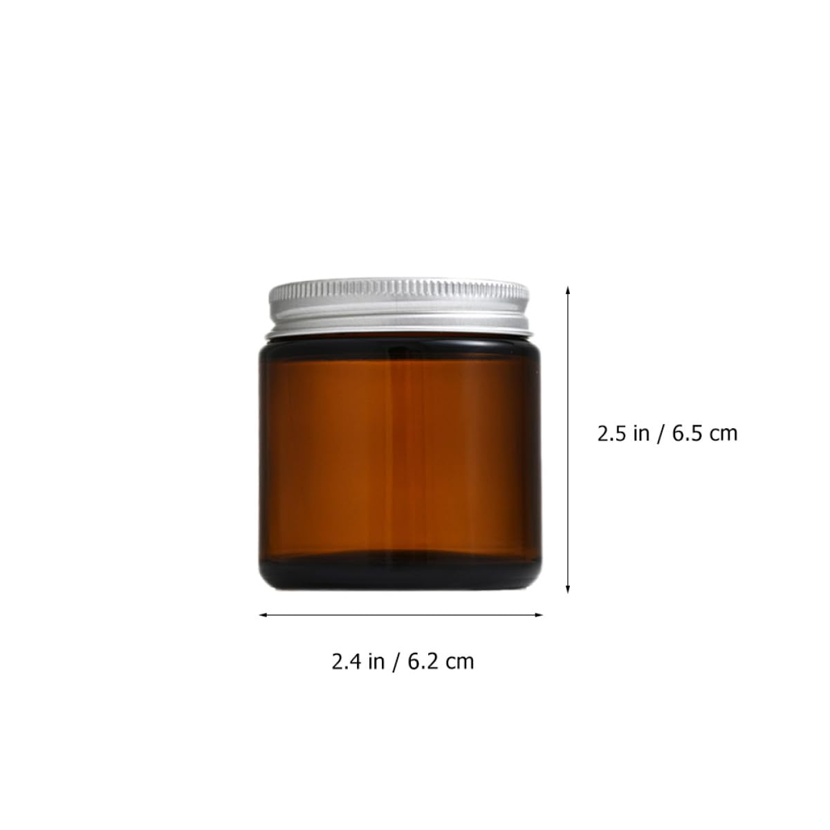 Artibetter Set da 6 Barattoli di Vetro Ambrato per Candele con Coperchio in Alluminio, Contenitori Riempibili da 120g per Candele Fai da Te, Vasetti Profumati per Decorazioni e Bomboniere
