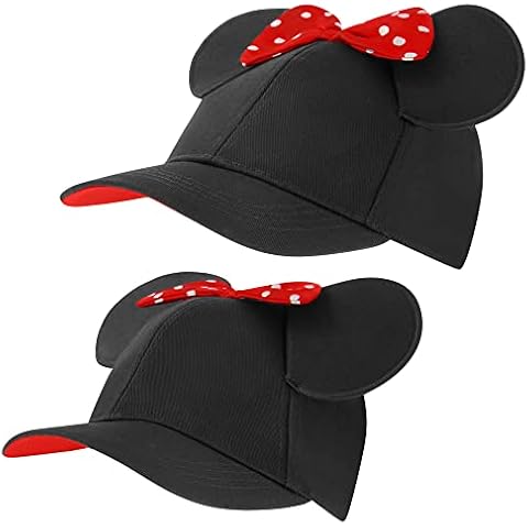 ABG Accessories Toddler Girls' Minnie Mouse Ears Hat, Set of 2 for Mommy 2-4 Or Adult and Size 4-7, 2-4T Cover