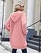 Zeagoo Women's Zip Up Hoodies Long Tunic Sweatshirts Long Sleeve Oversized Fleece Casual 2025 Fall Jacket Coat with Pocket Dark Pink S