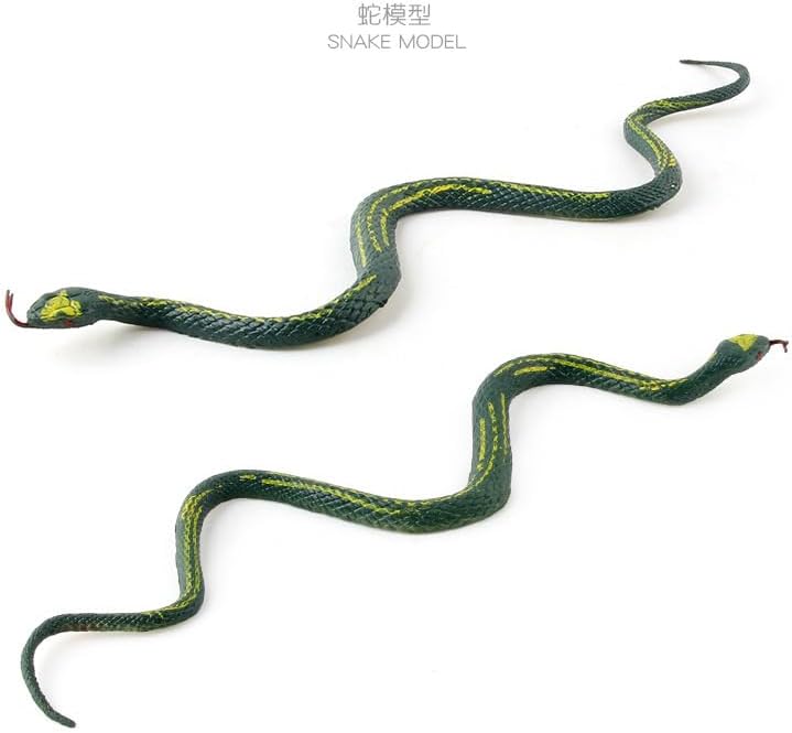 Cooplay 6PCS Fake Snakes Plastic Toy Figures Animals April Fools Christmas Halloween Party Gags Gifts Prank Joke Funny Kit for Adults