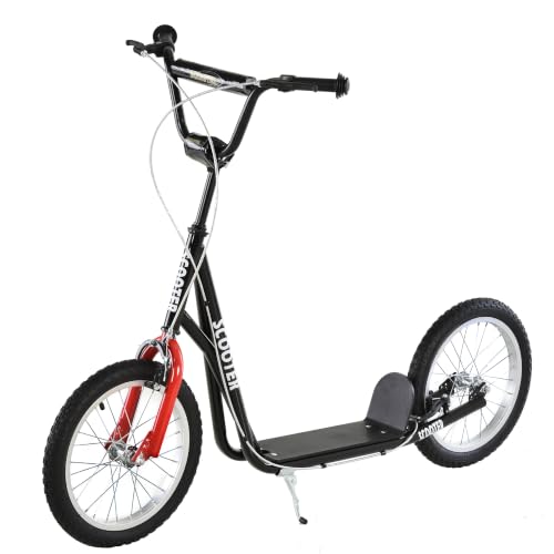 Kinderscooter mit Handbremse 139 x 58 x 90-96 cm (LxBxH) Tretroller Kids Cityroller Kinderroller Roller