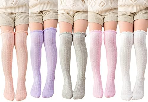 Little Girl's Knee High Socks Over Calf Kids 16"