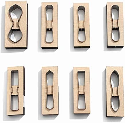WOWOWO 8Pcs DIY Keychain Scrapbook Embossing Wooden Die Cutting Leather Mold Art Crafts