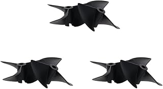 Heyiarbeit 3Pairs 3 Blades Propellers for Ship Model Rc Boat Propeller Model Black Plastic Positive Paddle and Propeller Reversing 52mm Diameter 80mm Pitch 4.8mm Hole Dia