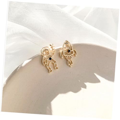 Bijoux astronaute rocket oreille en métal moutons d'oreille de mode - 5