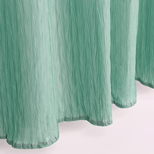 Eastern Ombre Green Shower Curtain With Liner, Textured Shower Curtain Waterproof, Decorative Fabric Shower Curtain Sets For Bathroom, Machine Washable, Teal Green, 72 X 72 Inches #TOP7