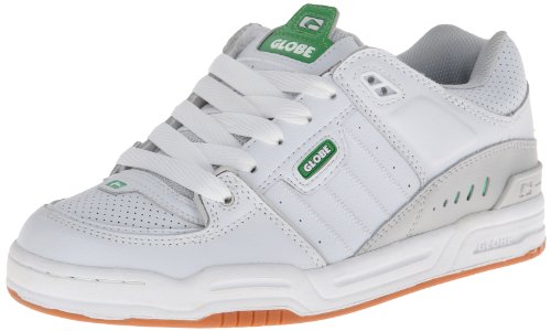 Image of Globe Mens Fusion Skate Shoes, White /Green /Light Grey, 14 M US