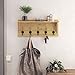 HBCY Creations Rustic Wall Mounted Coat Rack with Shelf - Solid Wood 24