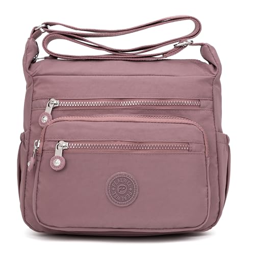 Image of Pealwel Women Shoulder Handbag Roomy Multiple Pockets Bag Ladies Crossbody Purse Tote Top Handle Satchel