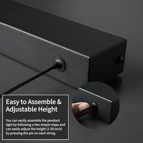 Pendentif linéaire LED moderne et réglable pour éclairage de table - 7