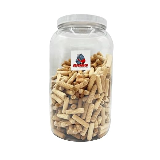 500 Pack Wooden Dowel Pins in Jar
