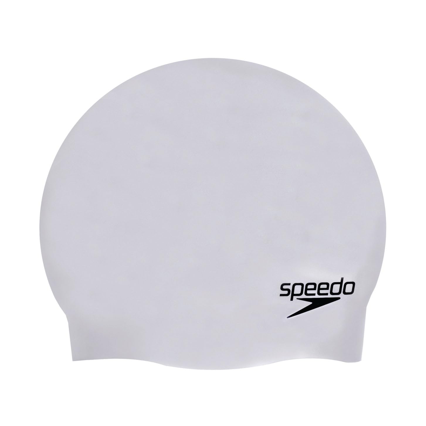 Speedo Unisex Plain Moulded Silicone Swimming Cap | Tried and Trusted, Grey, One Size