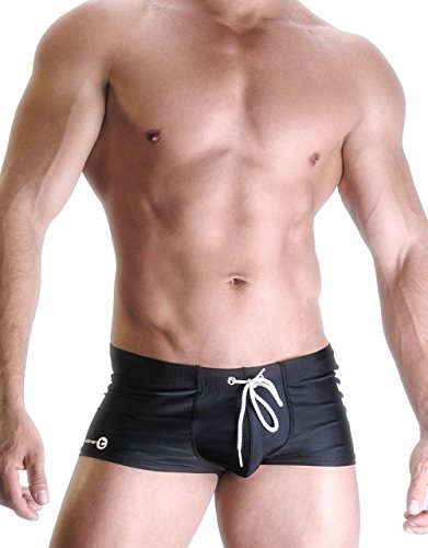Wildmant "Chevron Perfect Pouch Swim Trunk (Large, Black)2