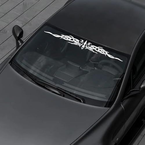 Sticker pare-brise orange brillant décalcomanie vinyle pour auto - 3