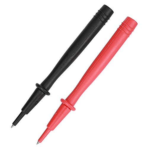Image of Multimeter Test Probe, 2 Pcs Multimeter Test Probe Banana Jack 4mm, Plated Copper Testing Needle Point 2mm, Red + Black, for Electrical Testing