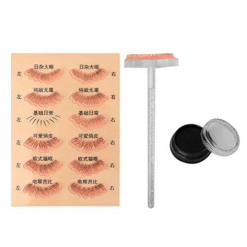 Ysyqkn Pestañas Estampadas con Almohadilla de Tinta, Maquillaje Portátil Y Rápido para debajo de Las Pestañas.