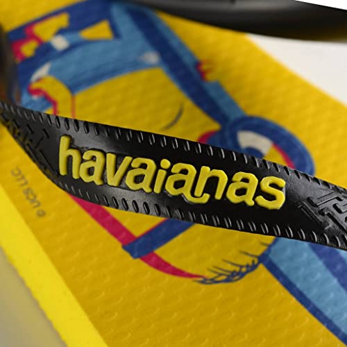 Chinelo Minions, Havaianas, Adulto Unissex, Amarelo/Preto/Amarelo, 37/38