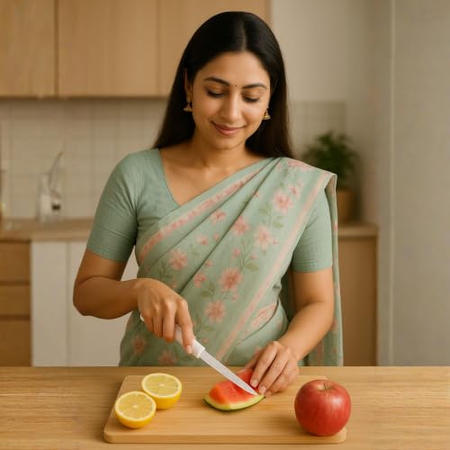 Image of Machado Kitchen Paring Knife with Protective Cover, White