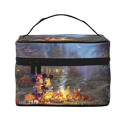 ミッキーマウス 化粧ポーチ 大容量 コスメポーチ メイクポーチ トラベルポーチ コスメ収納 小物入れ 洗面用具入れ 旅行グッズ 出張先 多機能的 超軽量 アニメ プレゼント