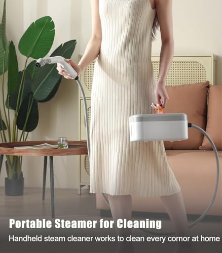 Image of 10 in 1 Steam cleaner for home 1200W & 10s Heat up 750 ml Water tank Handheld for Deep Cleans Floor, Grout, Car, Carpet and chimney Grease window kitchen bathroom