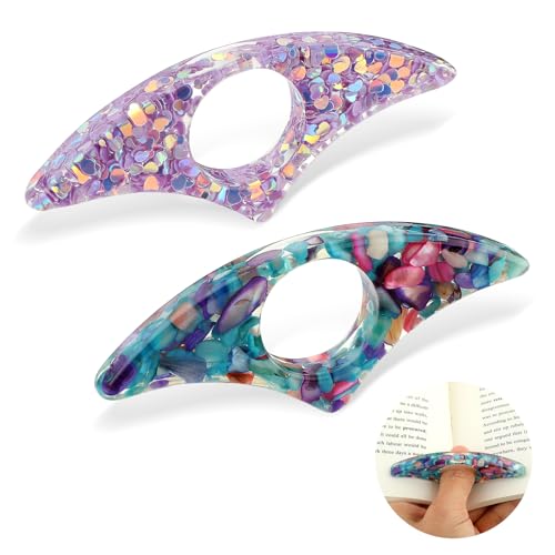 Gjinxi 2Pcs Rhinestones Thumb Book Page Holder, Glitter Diamond Dotting Scalloped Thumb Bookmarks Resin Book Opener Book Accessories for Reading Lovers, Gift for Bookworm, Readers, Students Gjinxi 2Pcs Rhinestones Thumb Book Page Holder, Glitter Diamond Dotting Scalloped Thumb Bookmarks Resin Book Opener Book Accessories for Reading Lovers, Gift for Bookworm, Readers, Students