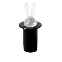 Alessi Magic Bunny ASG16 B – Portastuzzicadenti di Design in Resina Termoplastica, Nero