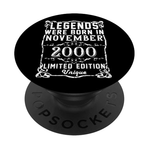 Cumpleaños Noviembre 2000 Edición Limitada Regalo Vintage PopSockets PopGrip Intercambiable