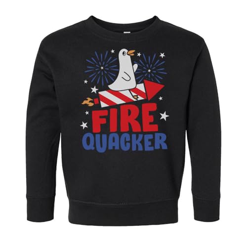 Fire Quacker Kids Sweatshirt Toddler 5T Black