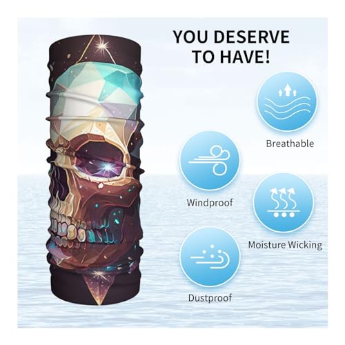 Bandana fashion de glitter con diseño de calavera y diamante, cubierta para rostro, bufanda tipo cuello para mujer y hombre, ideal para motocicleta, ciclismo, esquí y fiestas miniatura 5