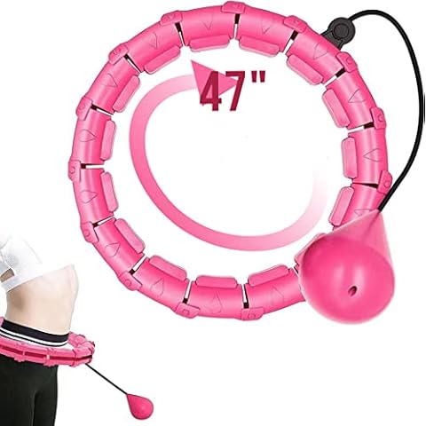 CORATED Weighted Hula Smart Hoop,Infinity Hoop,Abdomen Fitness Weight Loss Massage,24 Detachable Knots Adjustable Size Hoops,for Adults & Kids Beginners Exercising Cover